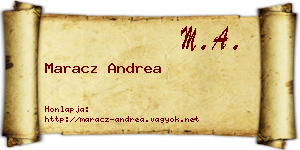Maracz Andrea névjegykártya